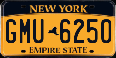 NY license plate GMU6250