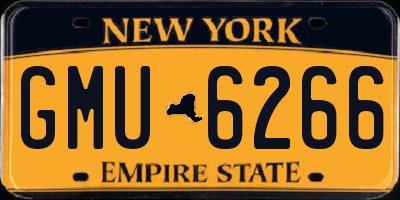 NY license plate GMU6266