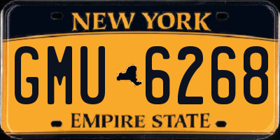 NY license plate GMU6268