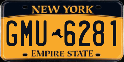 NY license plate GMU6281