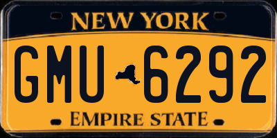 NY license plate GMU6292