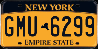 NY license plate GMU6299