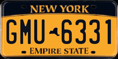 NY license plate GMU6331