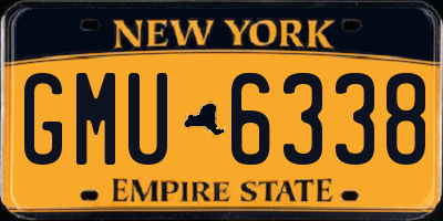 NY license plate GMU6338