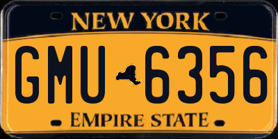 NY license plate GMU6356
