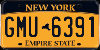 NY license plate GMU6391