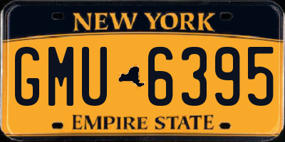 NY license plate GMU6395