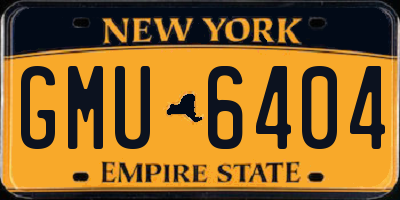 NY license plate GMU6404