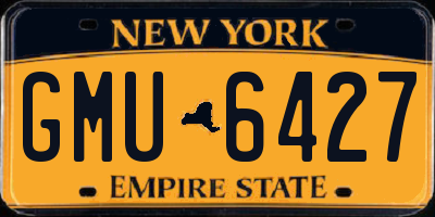 NY license plate GMU6427