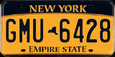 NY license plate GMU6428