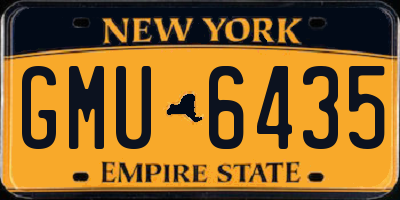 NY license plate GMU6435
