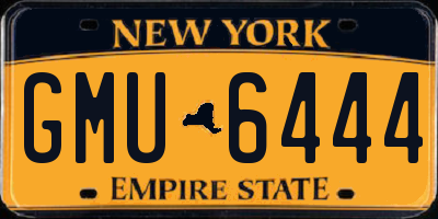 NY license plate GMU6444