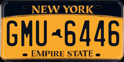 NY license plate GMU6446