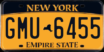 NY license plate GMU6455