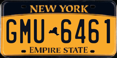 NY license plate GMU6461