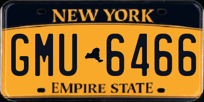 NY license plate GMU6466