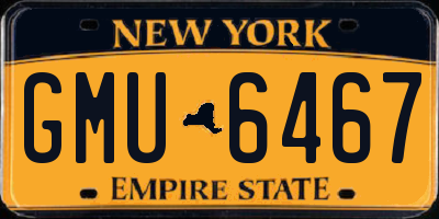 NY license plate GMU6467