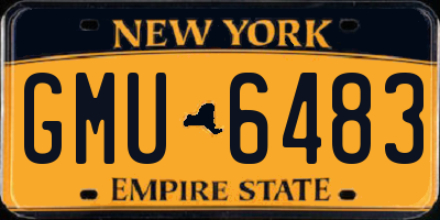 NY license plate GMU6483