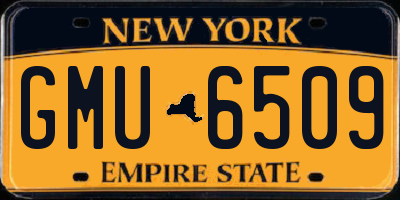 NY license plate GMU6509