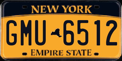 NY license plate GMU6512