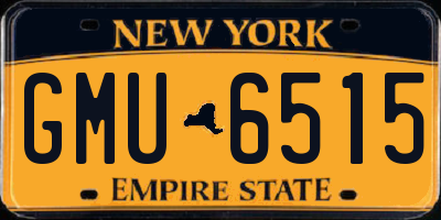 NY license plate GMU6515