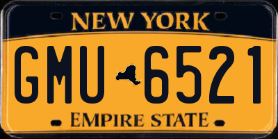 NY license plate GMU6521