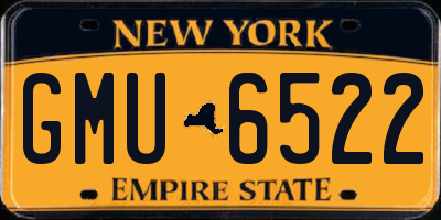 NY license plate GMU6522