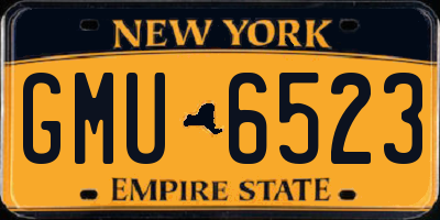 NY license plate GMU6523
