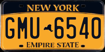 NY license plate GMU6540