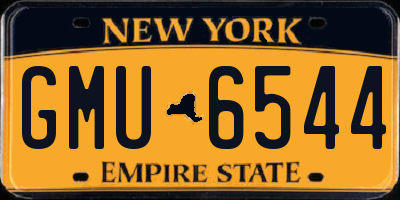 NY license plate GMU6544