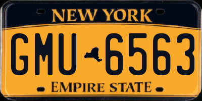 NY license plate GMU6563