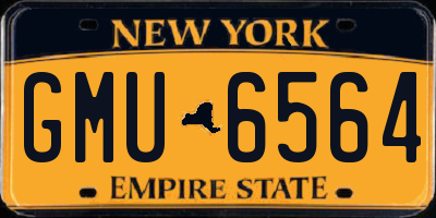 NY license plate GMU6564