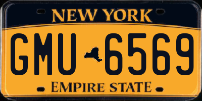 NY license plate GMU6569