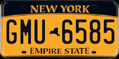NY license plate GMU6585