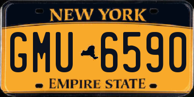 NY license plate GMU6590