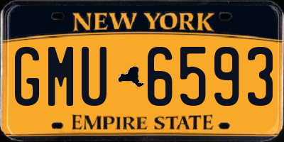 NY license plate GMU6593
