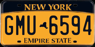 NY license plate GMU6594
