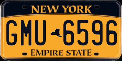 NY license plate GMU6596