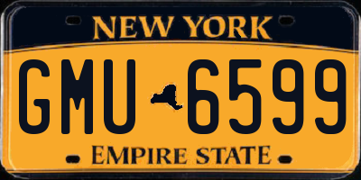 NY license plate GMU6599