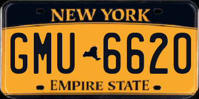 NY license plate GMU6620