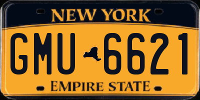 NY license plate GMU6621