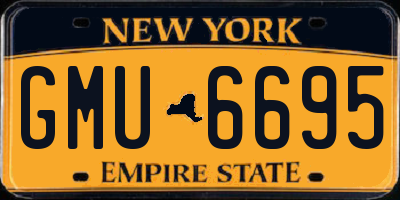 NY license plate GMU6695
