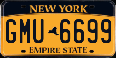 NY license plate GMU6699