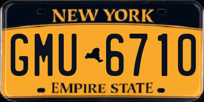 NY license plate GMU6710