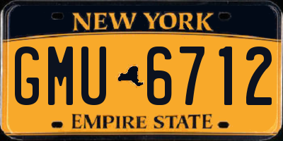 NY license plate GMU6712