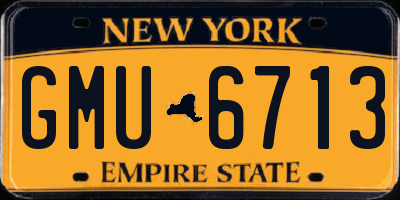NY license plate GMU6713