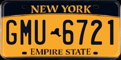 NY license plate GMU6721