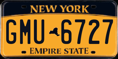 NY license plate GMU6727