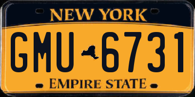 NY license plate GMU6731