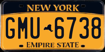 NY license plate GMU6738